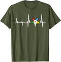 OES Heartbeat Star Order of the Eastern Star Mother's Day T-Shirt - FUKAMASONIC