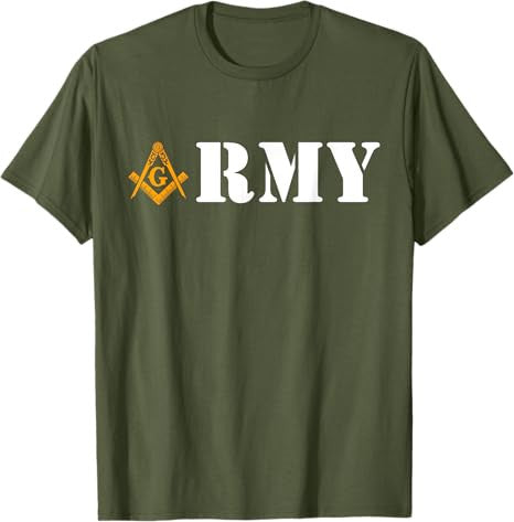 Army Masons Armed Forces Flag Day Masonic Father's Day T-Shirt - FUKAMASONIC