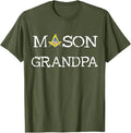 Mason Grandpa Senior Warden PHA Masonic Freemason Lodge T-Shirt - FUKAMASONIC