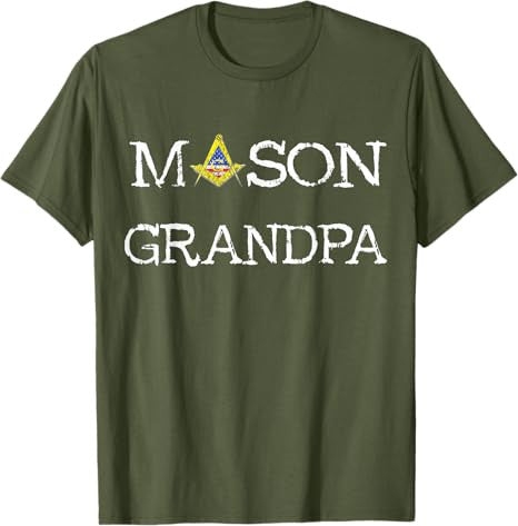 Mason Grandpa Senior Warden PHA Masonic Freemason Lodge T-Shirt - FUKAMASONIC