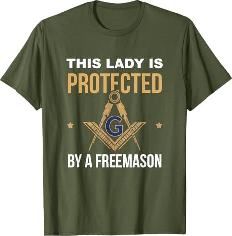 Freemason Wife Masonic Fraternal Freemasonry Square Compass T-Shirt - FUKAMASONIC