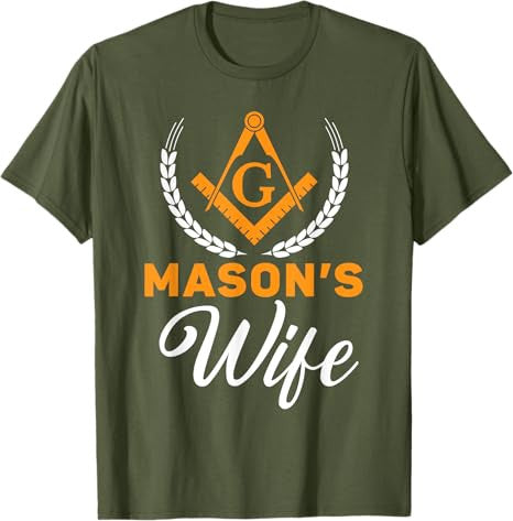 Mason's Wife Freemason Masonic Fraternal Freemasonry T-Shirt - FUKAMASONIC