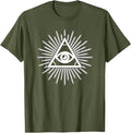 The All Seeing Eye - conspiracy, Freemasonry or Illuminati T-Shirt - FUKAMASONIC