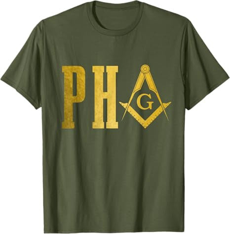 PHA Prince Hall Mason Freemason Masonic Square & Compass T-Shirt - FUKAMASONIC