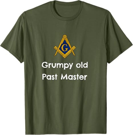 Grumpy old Past Master Funny Freemason symbol masonic lodge T-Shirt - FUKAMASONIC