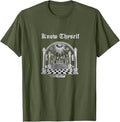 Know Thyself Masonic lodge symbol Freemason Master Mason tee T-Shirt - FUKAMASONIC