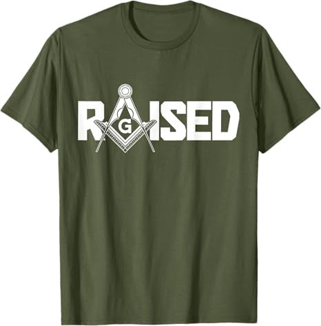Mason Raised Square & Compass Freemason Masonic T-Shirt - FUKAMASONIC