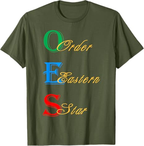 OES Words Sister Brother Beautiful Order of the Eastern Star T-Shirt - FUKAMASONIC