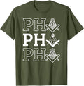PHA Prince Hall Affiliated Masonic Square & Compass Freemason T-Shirt - FUKAMASONIC