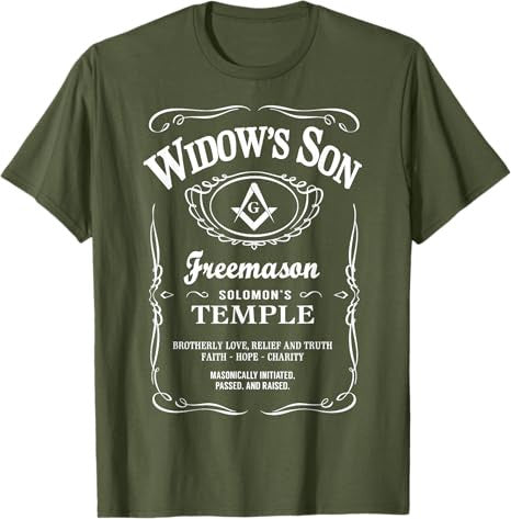 Widow's Son T-shirt Freemason T-Shirt - FUKAMASONIC