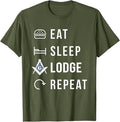 Eat Sleep Lodge Repeat T-Shirt - FUKAMASONIC