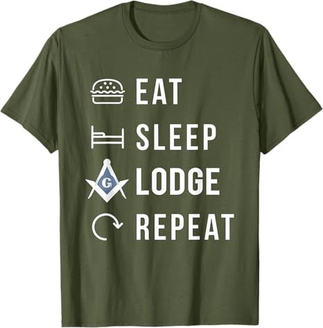 Eat Sleep Lodge Repeat T-Shirt - FUKAMASONIC