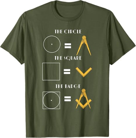 The Circle The Square The Badge Masonic Father's Day T-Shirt - FUKAMASONIC