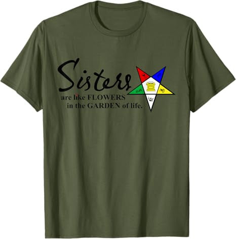 OES Sisters Are Like Flowers in Garden of Life Thanksgiving T-Shirt - FUKAMASONIC
