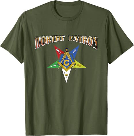 Worthy Patron Masonic OES Order Eastern Star Mason T-Shirt - FUKAMASONIC