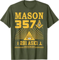 Mason 357 2B1Ask1 Look To The East Masonic Square & Compass T-Shirt - FUKAMASONIC