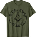 Mason Freemason Masonic Square & Compass Symbol T-Shirt - FUKAMASONIC