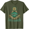Masonic Freemasonry Fraternal Square Compass I Am A Traveler T-Shirt - FUKAMASONIC