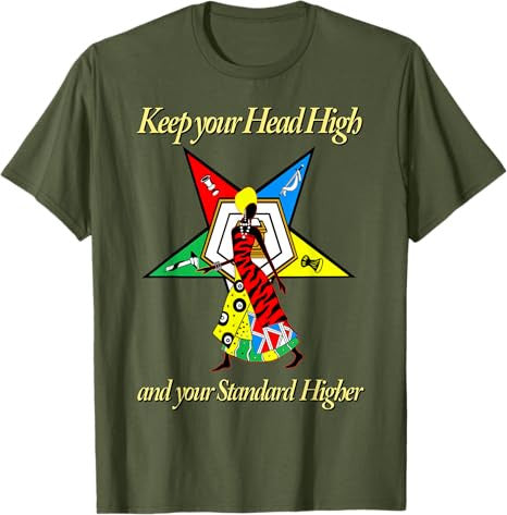 OES Keep your Head High Standard Higher Order Eastern Star T-Shirt - FUKAMASONIC
