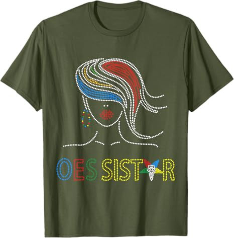 OES Sisters Dot Print Beautiful Order of the Eastern Star T-Shirt - FUKAMASONIC