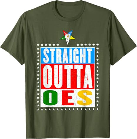 OES Straight Outta Order of the Eastern Star Mother's Day T-Shirt - FUKAMASONIC