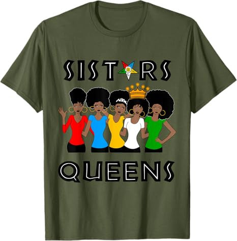 OES Sisters Queen Beautiful Crown Order of the Eastern Star T-Shirt - FUKAMASONIC