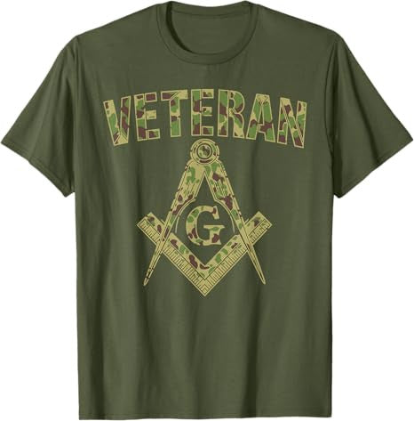 Mason Masonic Camo Freemason Veteran T-Shirt - FUKAMASONIC