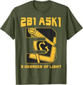 Freemason 2B1Ask1 3 Degrees Of Light Compass Square Masonic T-Shirt - FUKAMASONIC