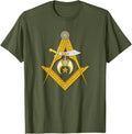 Masonic Square and Compasses Shriners Dad Father's Day T-Shirt - FUKAMASONIC