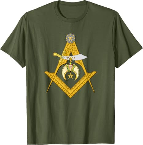 Masonic Square and Compasses Shriners Dad Father's Day T-Shirt - FUKAMASONIC
