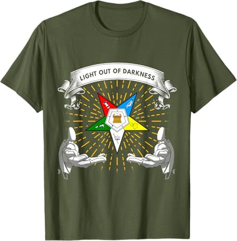 OES Light Out Of Darkness Sis Bro Order of the Eastern Star T-Shirt - FUKAMASONIC