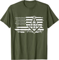 Mason Square & Compass Masonic US Flag Freemason T-Shirt - FUKAMASONIC
