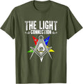 Light Connection OES Masonry Freemasonry Masonic Freemason T-Shirt - FUKAMASONIC