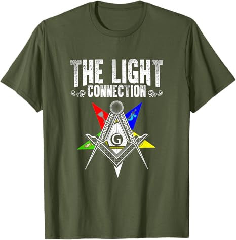 Light Connection OES Masonry Freemasonry Masonic Freemason T-Shirt - FUKAMASONIC