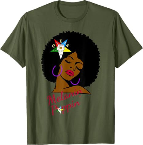 OES Melanin Sister Afro of the Eastern Star Thanksgiving T-Shirt - FUKAMASONIC
