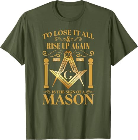Masonic Square Compass Freemason T-Shirt - FUKAMASONIC