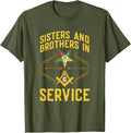 Sisters In Service OES Masonry Masonic Freemason Freemasonry T-Shirt - FUKAMASONIC
