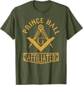 Masonic PHA Prince Hall Affiliated Square Compass Freemason T-Shirt - FUKAMASONIC