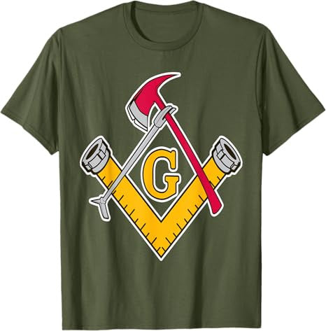 Masonic Firefighter Tools T-Shirt - FUKAMASONIC