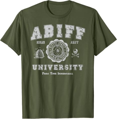 Abiff University, Masonic Tee Shirt T-Shirt - FUKAMASONIC