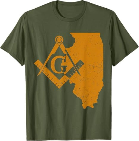 Illinois Masons Grand Lodge AF&AM Freemason Fathers Day Gift T-Shirt - FUKAMASONIC