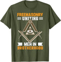 Freemasonry Uniting Men In Brotherhood I Freemason T-Shirt - FUKAMASONIC