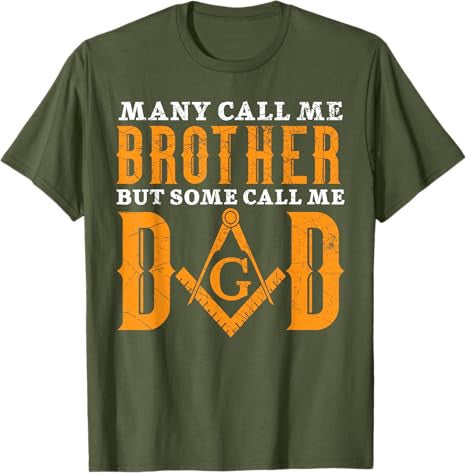 Freemason Dad Masonic Fraternal Freemasonry Square Compass T-Shirt - FUKAMASONIC