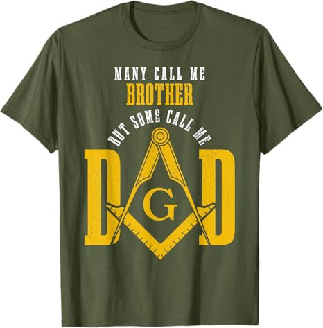 Mason Dad Square & Compass Masonic Freemason T-Shirt - FUKAMASONIC