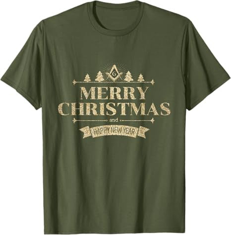 Freemason Merry Christmas And Happy New Year Brother Masonic T-Shirt - FUKAMASONIC