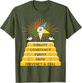 OES Star Fidelity Constancy Purity Faith Fervency & Zeal T-Shirt - FUKAMASONIC