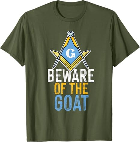 Freemasonry Square And Compasses Goat Design T-Shirt - FUKAMASONIC