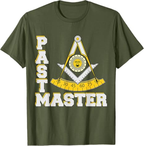 Freemason Past Master Symbol Square & Compasses Father's Day T-Shirt - FUKAMASONIC