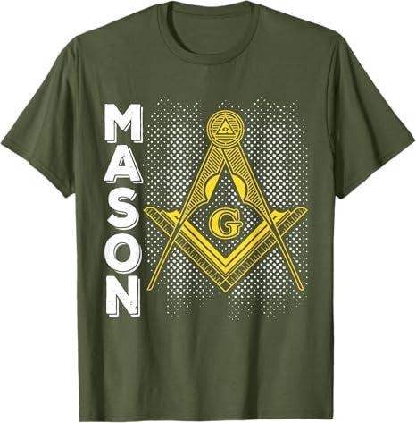 Masonic Freemasonry Fraternal Square Compass Mason T-Shirt - FUKAMASONIC