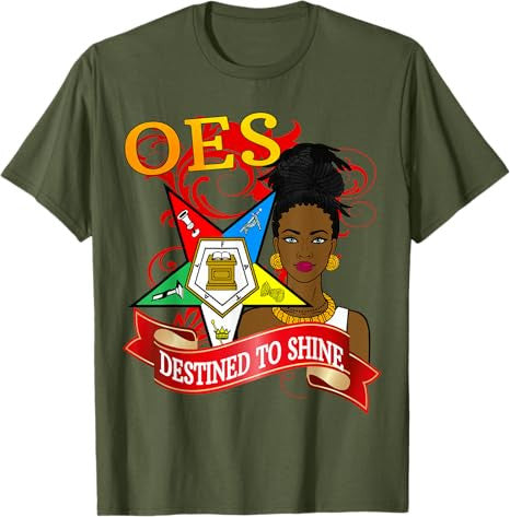 Order Of The Eastern Star Diva OES Emblem Mason Logo Sistar T-Shirt - FUKAMASONIC